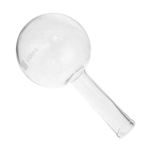 HEALEEP 1000ml Round Bottom Flask Transparent Laboratory Flask with Narrow Neck for Chemistry Experiments and Industrial Lab Use