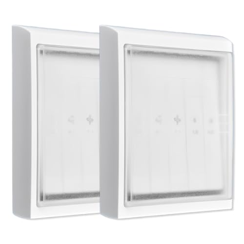 2 unidades protector enchufe exterior, Silicona protector enchufe exterior, cubre interruptor blanco, presión directa, sin necesidad de abrir la tapa, impermeable y a prueba de polvo.