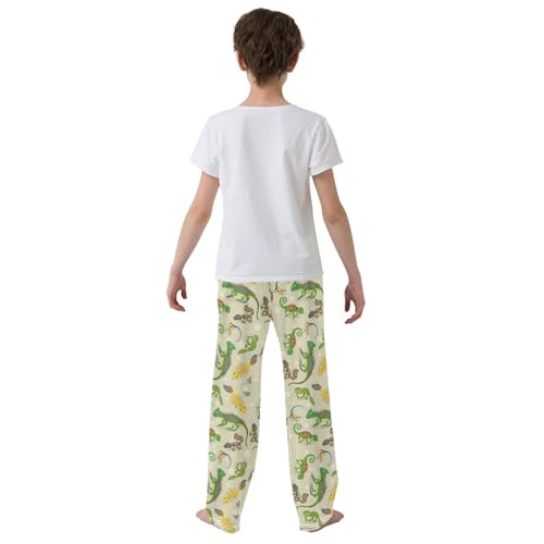ZZKKO Cartoon Style Lizards Boys Pants for Kids Jogger Pants with Pockets S-XL3