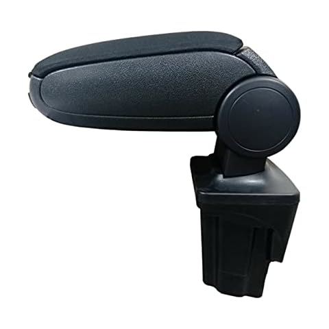 flexzon For Leon MK2 1P 2005-2012 Car Armrest Arm Rest + Assembly Set Black Textile Cover