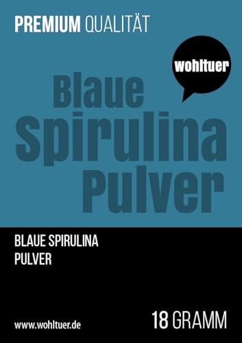 Wohltuer Blaue Spirulina Pulver + Blue Spirulina + Mikroalge + Algen + Natürlicher Farbstoff + Sodium Citrate I Trehalose (1 x 18g)