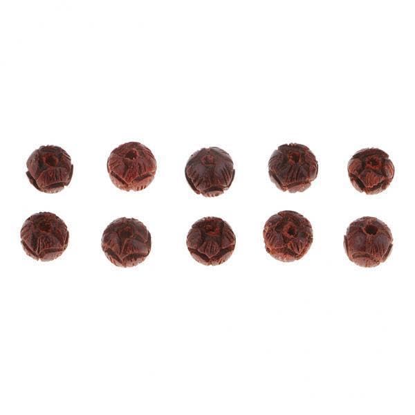 SNAPPSY 7xSandalwood Carving Lotus Round Wood Mara Beads Sapcer Beads DIY Jewelry 6mm-picture-21