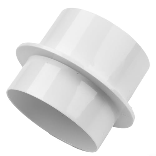 Jonikuper Ventilation Pipe Round Check Valve for Air Duct Control, 80-200mm Sizes Compatible with Exhaust Fan Ducting, White ABS Non-Oxidizing Backdraft Damper(80MM)