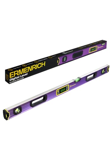 Ermenrich Verk LL100 Nivel Digital Inclinómetro 0–360° Burbujas y Plomada Cambio de Unidad Pantalla