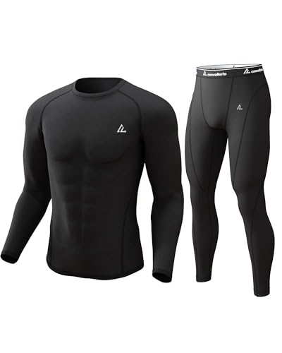 CL convallaria Thermal Underwear for Men Long Johns Fleece Lined Hunting Gear Set Base Layer for Cold Weather XS-4XL