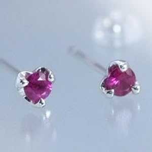 Amazon | [チェリッシュ] 7月誕生石 ルビー プラチナ(PT950) ハート枠