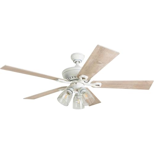 RIIMUHIR Prominence Home 50389 Glenmont Coastal Ceiling Fan, 52", Distressed White