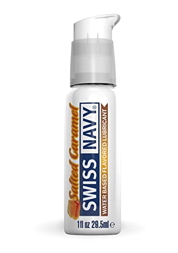 SWISS NAVY - Salted Caramel Flavored Lubricant - Edible: Paraben- & Sugar-Free - Stimulate Your Senses & Taste Buds - Non-Sticky Texture - 30ml/1oz