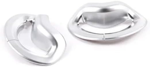 Fit for X5 G05 2019 ABS Carbon Fiber Chrome Safety Belt Cover Trim Car Accessories 2 Pcs(Silver)