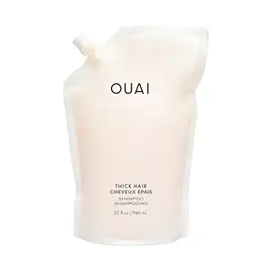 OUAI Thick Shampoo Refill - Moisturizing Shampoo with Keratin, Marshmallow Root, Shea Butter & Avocado Oil for Thick Hair - Strengthens & Hydrates - Paraben, Phthalate & Sulfate Free (32 Fl Oz)
