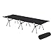 Luzhengyang Portable Weight Folding Camping Cot, Adjustable Outdoor Backpacking Bed with Carry Bag, Oxford Cloth, for Travel, Hiking and Office Noon Break - Black