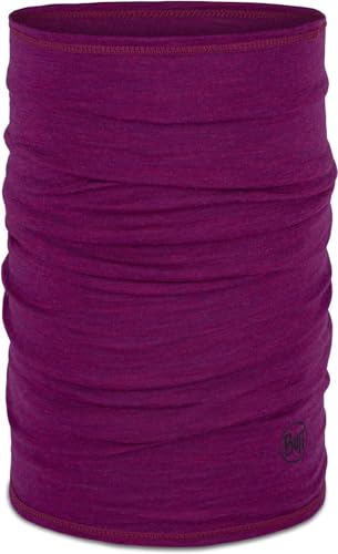 BUFF®| Schlauchschal Merino Lightweight Männlich Weiblich Erwachsene Multifunktionaler Schal aus 100% Merinowolle, Wandern, Outdoor, Nachhaltig, Leicht, Schlanke Passform, Einheitsgröße, Pourpre