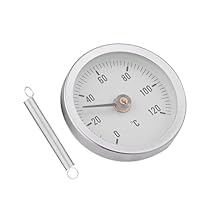 63mm Bimetal Temperature Spring Thermometer Pipe IP55 Clip on Thermometer Pipe Temperature Gauge for Measuring Temperatures of HVAC Hot Water Pipes and