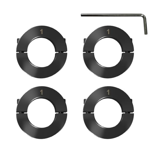 Shaft Collar Carbon Steel Material Double Split Set Screw Suitable for Machinery and Industrial Use (4, 1'')