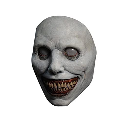 ROYIYI Halloween Maske Lächelnde Dämonen Unisex Geister-Druck Böse Maske, Evil Cosplay Gruselige Halloween Kostüm Party Requisiten Horror Gruselige Halloween Maske-Lächelnder Dämon (D, L) Cover