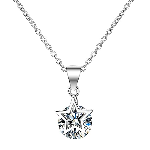 Collier crystal star de mariage idée cadeau d'anniversaire pour femme