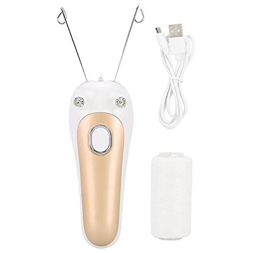 Jadeshay Facial Hair Remover,Electric Thread Epilator Women's Beauty Whole Body USB Charging Cotton Thread Epilator,Physical Hair Removal Tool Device for Face Arms and Legs