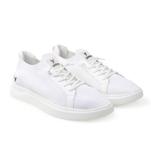 Image of YOHO Trip Sneakers for Men | Stylish Casual Shoes with Elastic Laces | Comfortable, Stretchable & Ultra-Lightweight | Premium Breathable Mesh Fabric