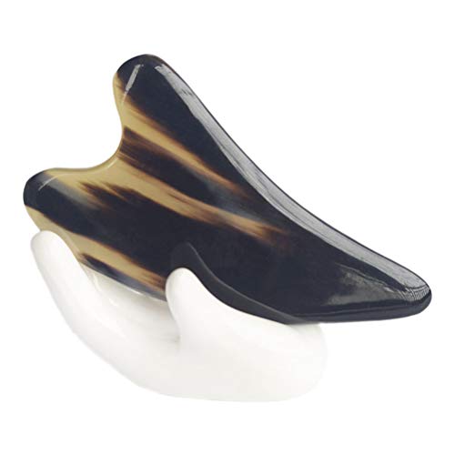 Schabendes Körperhorn 11 Cm Dickes Gesichtswerkzeug Aus Natürlichem Büffelhorn Multifunktionales Schwarzes Blumenmuster