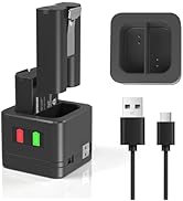 Upgraded Ring Battery 2 Pack 6040mAh with Smart Charging Station - Hot-Swap Technology &amp; UL-Certi...