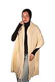 Mila Winter Wool Shawl for Women - Basic Tricot Scarf for Unisex - Be Warm & Fashionable - Elegant Gift for Special Occasions - Size 200x70cm – شال صوف تريكو ساده شتوي (Butter Yellow | أصفر)