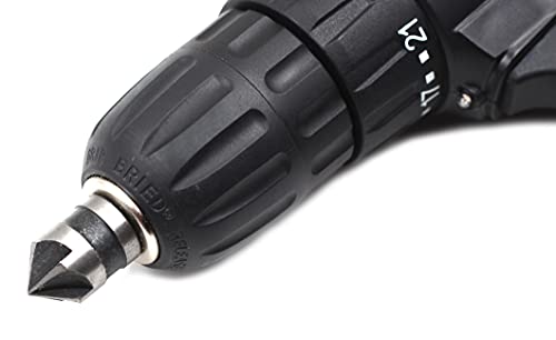 Chiloskit 5Pc Industrial 5 Flutes 82 Degree Countersink Drill Bit Set Wood Metal Working Chamfer And Deburring Tool #TOP3