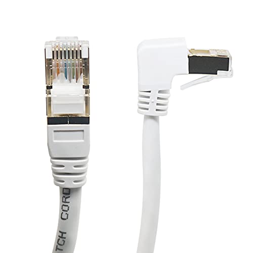 Cat6 Ethernet Cable 90 Degree Downward Right Angle, Cat 6 Right Angle Ethernet Cable 24 AWG Cat6 Network Cable for Router,Modem,Printer,Etc.