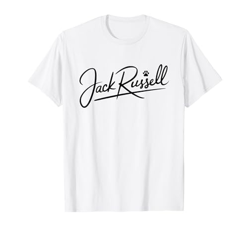 Jack Russell Paw Dog Design semplice Paw Mom Dad Maglietta