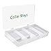 xydstay 200 White Plastic Collar Stays in Divided Box, 4 Sizes, Men Shirts