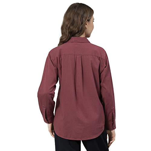 Image of Mode Women's Regular Fit Shirt (MFS0018 Brick Red