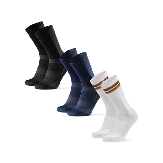 DANISH ENDURANCE Calcetines de Ciclismo Altos, Acolchados y Transpirables, Anti-ampollas, para Hombres y Mujeres, 3 Pack
