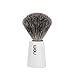 NOM Carl Shaving Brush | Pure Badger Shave Brush for Shaving soaps and creams | Exfoliating Shaving Brush | White handle