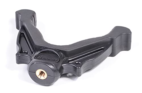 Hammers Heavy Duty V Yoke Gun Rest Mount VM03BK Black with Standard 1/4-20 Camera Thread Socket Soft Rubber Molded Top for Shooting Hunting Stick Mono-pod Bi-pod Tripod