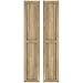 Ekena Millwork ARW101BF311X67UNH Americraft Three Exterior Real Wood Two Equal Panel Framed Board-n-Batten Shutters (Per Pair), 10 1/2"W x 67"H, Unfinished