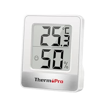 ThermoPro TP-49 ホワイト 湿度計 温度計