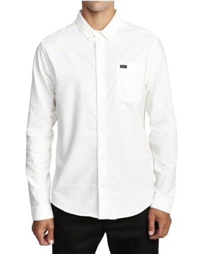 RVCA Men's Thatll Do Stretch Long Sleeve Woven Button Front Shirt
