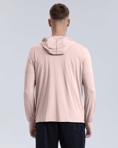 Image of DENIMHOLIC Men Full Zip Hoodie Jacket Long Sleeve Sunscreen jacket for men UV Protection UPF 50+ Lightweight Summer jacket for men sun protection For bike gym trekking
