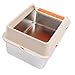 Cat Litter Box Stainless Steel Cat Litter Tray Extra Large Litter Tray Top Entry Anti Splashing Metal Litter Pan with Leakproof Mat, Litter Scoop & Mat for All Cats (Extra Large)