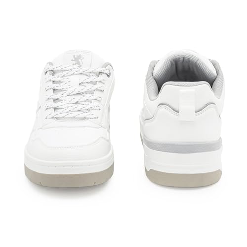 Image of Red Tape Low Cut Lifestyle Sneakers for Men in Grey White | Lifestyle Sneakers | Grey White | 8 UK