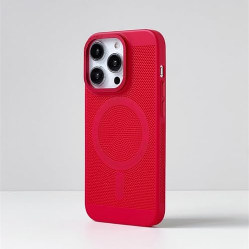 Coque antichoc iPhone 13 Pro premium magnétique rouge en polycarbonate mince