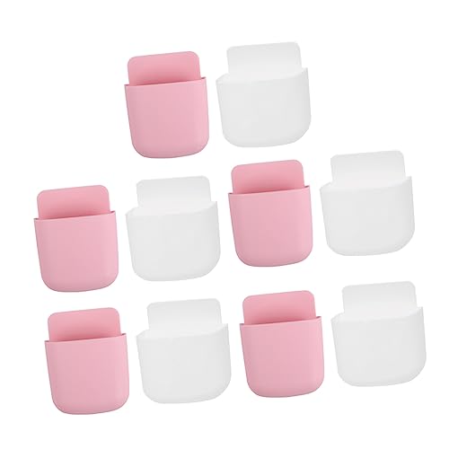 UTHCLO 取り外し可能な壁掛け 収納ボックス 10個セット 粘着式リモコンホルダー 多機能 収納ケース 壁掛け 電話スタンド コンパクトサイズ 家庭用 店舗用