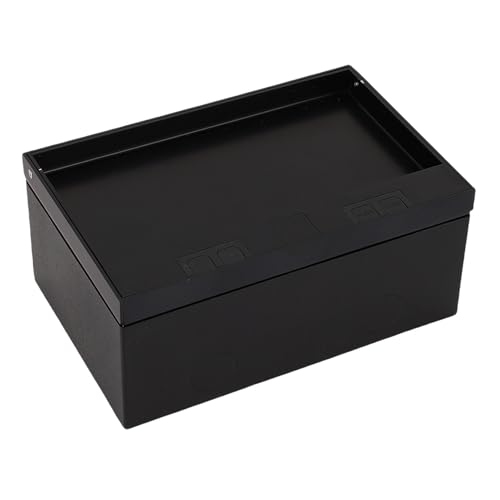 Prise intégrée noire à 3 prises deux broches antirouille pour bureau et commerce