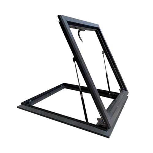 Escotilla de acceso para ventana de techo, cubierta de vidrio templado para áticos, sótanos y solarium, 50 x 75 cm, elegante y de fácil acceso