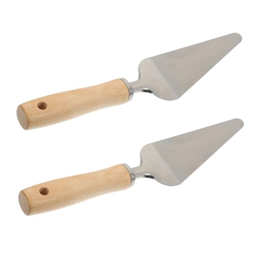 UTHCLO Pala para Pizza y Pasteles de Madera 2 Piezas Espátula Antideslizante para Hornear Accesorios de Cocina