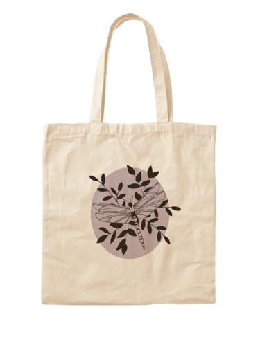 Sac fourre-tout Libellules aux finitions soignées en toile de coton durable