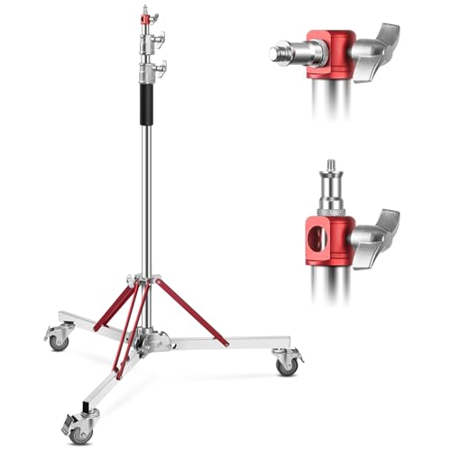 Heavy-Duty C-Stand with Caster - 10.5ft/320cm Adjustable Stand for Photography Studio Softbox, Monolight, Reflector