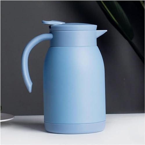 Keep Warm Coffee Pot Insulation Pot Household Stainless Steel Bottle Tea Kettle Thermal Coffee Carafe 900ml Insulation Pot(Blue)