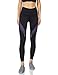 Marchio Amazon - AURIQUE Leggings Sportivi Donna, Nero (Black/Dahlia Purple), 38, Label:XXS
