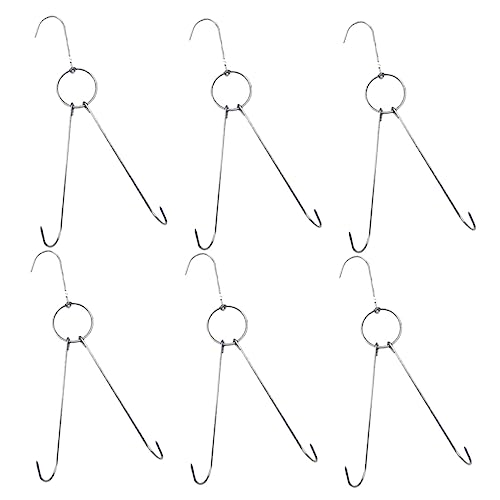 HAKIDZEL 6pièces Crochet à Viande Acier Inoxydable Pour Séchage Et Rôtissage Hanger Pour Bacon Grill Et Fumage Diamètre
