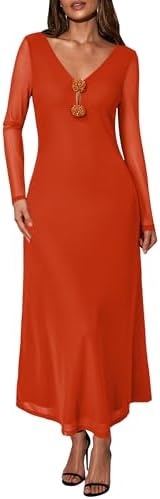 Newshows Women's Elegant Gowns Formal Long Vestidos Prom Dresses Sheer Mesh Wedding Guest for Cocktail Evening Dress